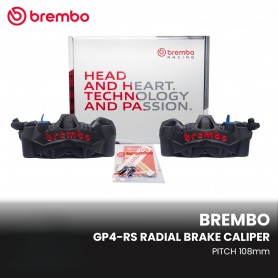 Brembo Radial GP4-RS Monoblock Brake Calipers Kit 108mm - Black