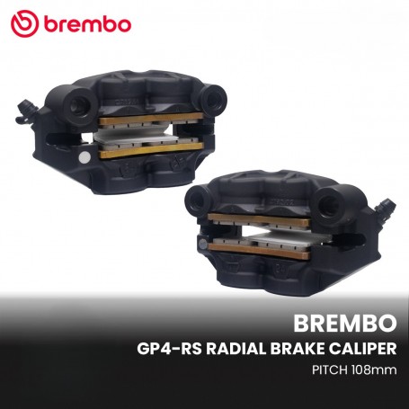 Brembo Radial GP4-RS Monoblock Brake Calipers Kit 108mm - Black