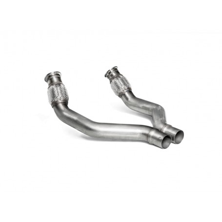 Akrapovic Link pipe set (SS) - for Akrapovič aftermarket exhaust system Audi