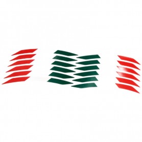 LighTech Wheels Stickers Kit - White/Italian Flag
