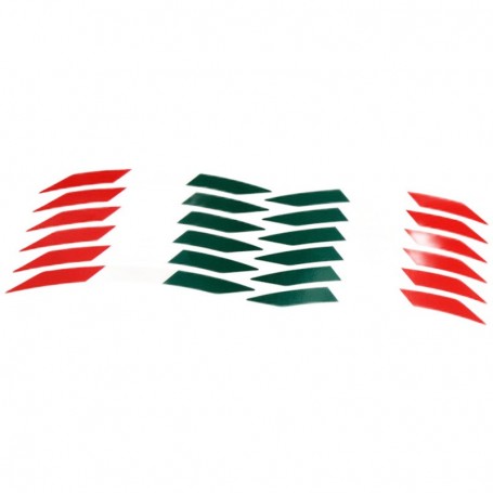LighTech Wheels Stickers Kit - White/Italian Flag