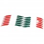 LighTech Wheels Stickers Kit - White/Italian Flag