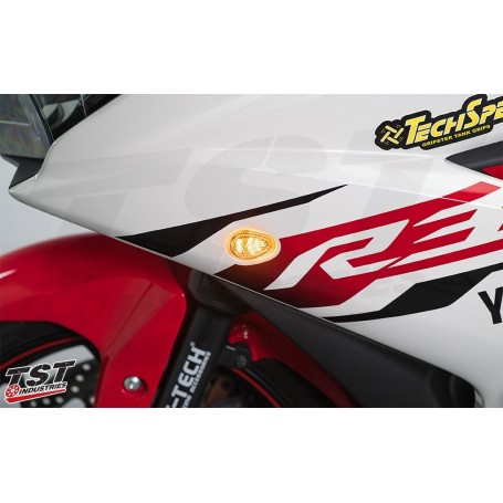 TST HALO-GTR Front LED Flushmount Turn Signals for Yamaha YZF-R3 (2015-2024)