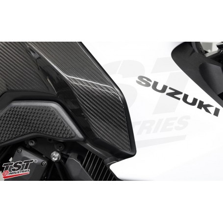TST WORX Carbon Fiber Tank Cover Extender for Suzuki GSX-8S 2023+ / GSX-8R 2024+