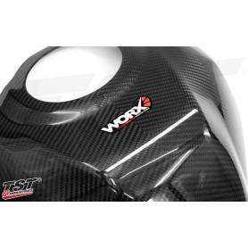 TST WORX Carbon Fiber Tank Cover Extender for Kawasaki ZX-4RR 2023+ / ZX-4R 2024+