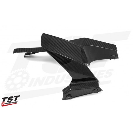 TST Twill Carbon Fiber Rear Tire Hugger & Chain Guard for Honda Grom 2014-2020