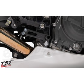 TST WORX Adjustable Rearset Bracket for Kawasaki Ninja 400 2018-2023 / Ninja 500 2024+