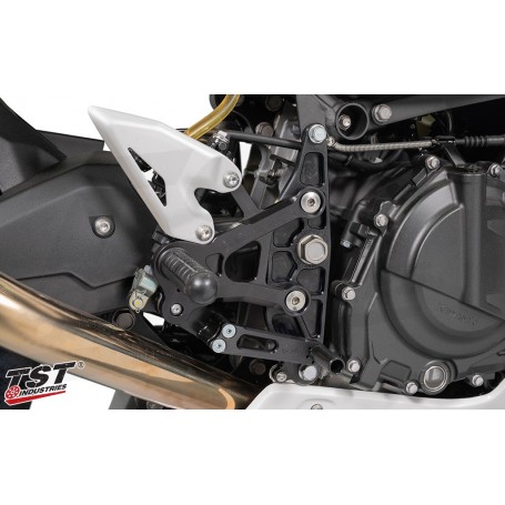 TST WORX Adjustable Rearset Bracket for Kawasaki Ninja 400 2018-2023 / Ninja 500 2024+