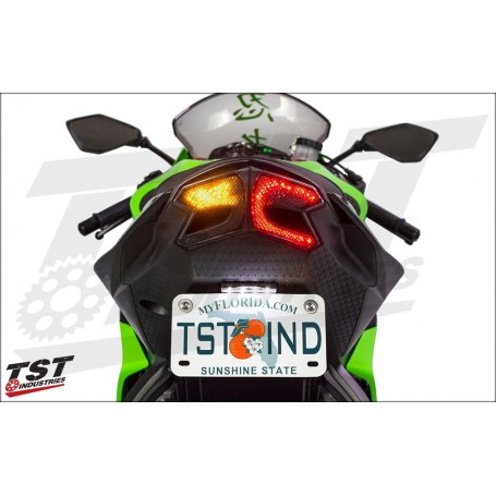 TST LED Programmable Integrated Tail Light for Kawasaki ZX6R 2013-2018