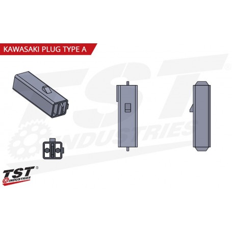 TST Y-Style Signal Harness Splitter for Kawasaki Type A Plugs