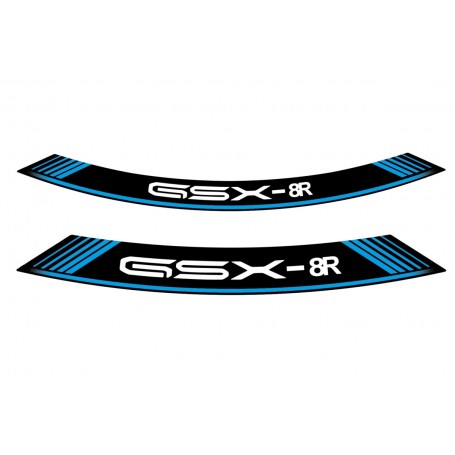 Puig Kit 8 Rim Strips Suzuki GSX-8R - Blue