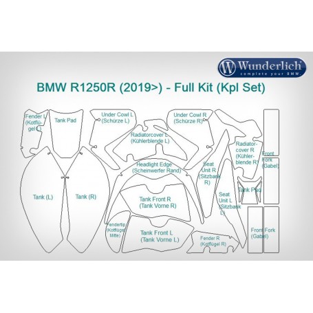 Complete Paint Protection Set PremiumShield R 1250 R (2019 - 2022)