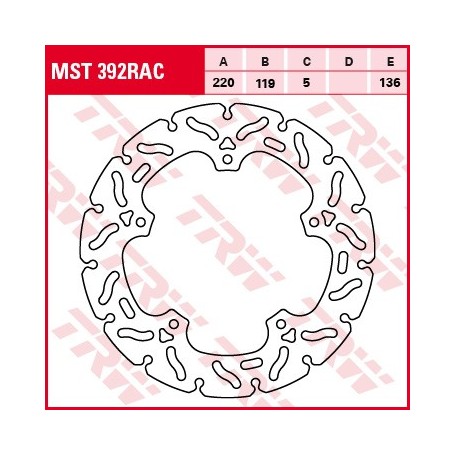 TRW Brake Disc MST392RAC