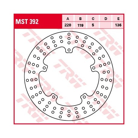 TRW Brake Disc MST392 Standard