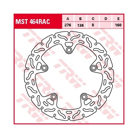 TRW Brake Disc MST464RAC