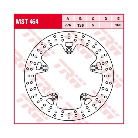 TRW Brake Disc MST464 Standard