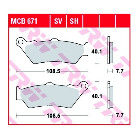 TRW Sintered Street Brake Pads MCB671