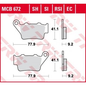 TRW Organic Brake Pads MCB672