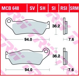 TRW Organic Brake Pads MCB648