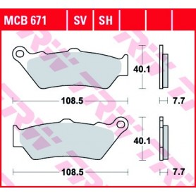 TRW Organic Brake Pads MCB671