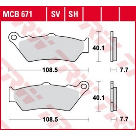 TRW Organic Brake Pads MCB671