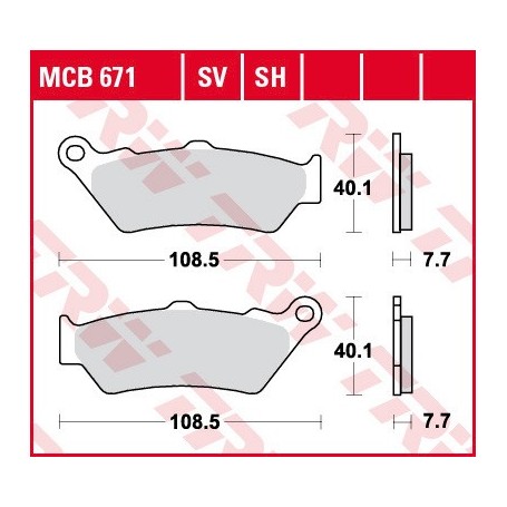 TRW Organic Brake Pads MCB671