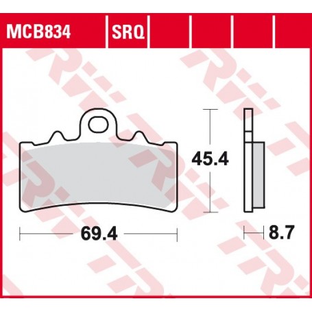 TRW Sintered Street Brake Pads MCB834SV