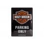 Metal Sign Harley-Davidson Parking Only 30 x 40 cm - Nostalgic-Art