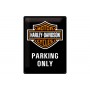 Metal Sign Harley-Davidson Parking Only 30 x 40 cm - Nostalgic-Art