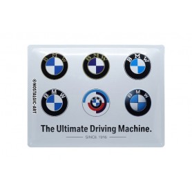 Metal Sign BMW Logo Evolution 40 x 30 cm - Nostalgic Art