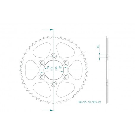 Regina ZRPO 525 Chain Kit with 114 Chain Links DesertX (Discovery)