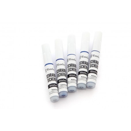 Wunderlich Medium Strength Thread Locker 5-piece Set. 1g