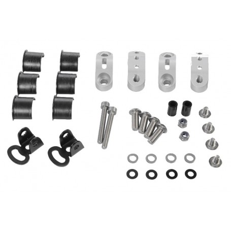 Mounting Kit orig. Additional Lamps for Wunderlich Tank Protection Bar - Silver
