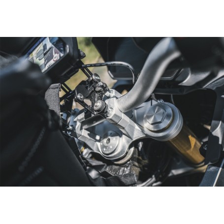 Wunderlich ERGO Handlebar Riser for Models with BMW Sat Nav - Silver