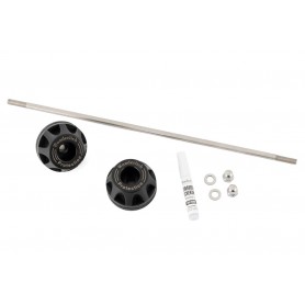 Wunderlich DOUBLESHOCK Axle Crash Pads - Front - Black