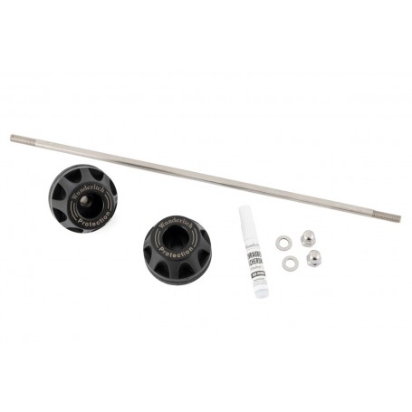 Wunderlich DOUBLESHOCK Axle Crash Pads - Front - Black