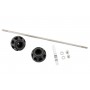 Wunderlich DOUBLESHOCK Axle Crash Pads - Front - Black