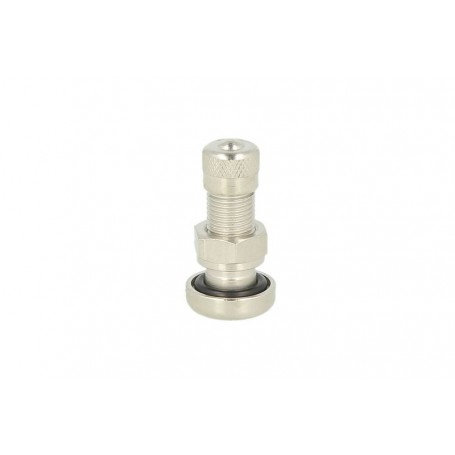 Tubeless straight valve for racing rim 8.3mm. Silver 25ms