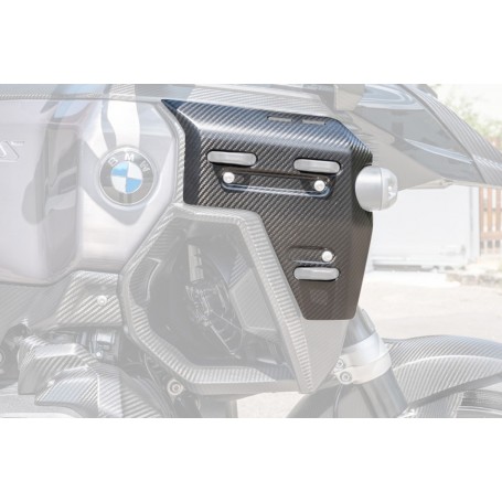 Ilmberger Right Radiator Cover with Holes for Cooler Bag Mounts – Matt Carbon – R 1300 GS Adventure