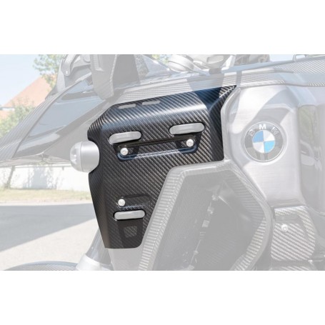 Ilmberger Left Radiator Cover with Holes for Cooler Bag Mounts – Matt Carbon – R 1300 GS Adventure