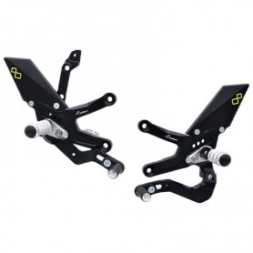 LighTech Adjustable Rear Sets with Fixed Footpegs. Reverse Shifting