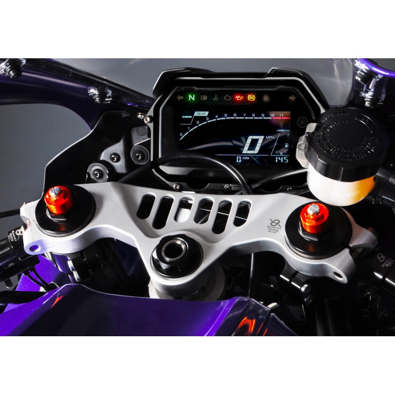 Bonamici Aluminum top Triple Clamp Yamaha YZF R7 Race 21- - SILVER