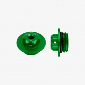 Bonamici Aluminum Oil Cap for Yamaha M27x3 - GREEN