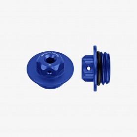 Bonamici Aluminum Oil Cap for Yamaha M27x3 - BLUE