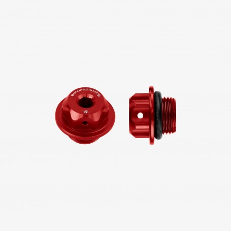 Bonamici Aluminum Oil Cap for Aprilia Tuareg M18x1.5 - RED