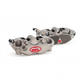 HEL Performance MK2 Brake Calipers 108mm Fork 32mm Pistons - Grey Anodised Fin Back Caliper