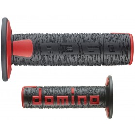 Domino A360 - Black/Red Off-Road Grips