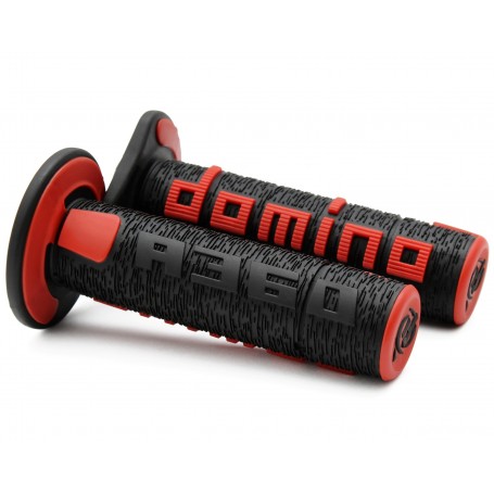 Domino A360 - Black/Red Off-Road Grips