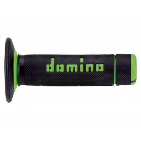 Domino A020 - Black/Green Off-Road Grips