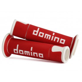 Domino A450 - Red/White Racing Grips